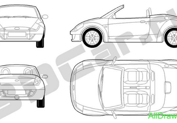 Ford Street Ka (Форд Стрит Ка) - чертежи (рисунки) автомобиля
